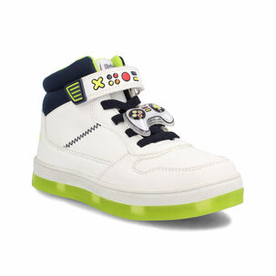 Zapatilla Niño Bubblegummers Nate Blanco - Azul Marino
